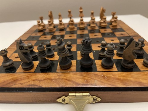 Vintage wooden chess - wooden,