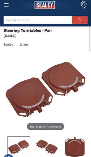 Sealey steering turntables - sealey,
