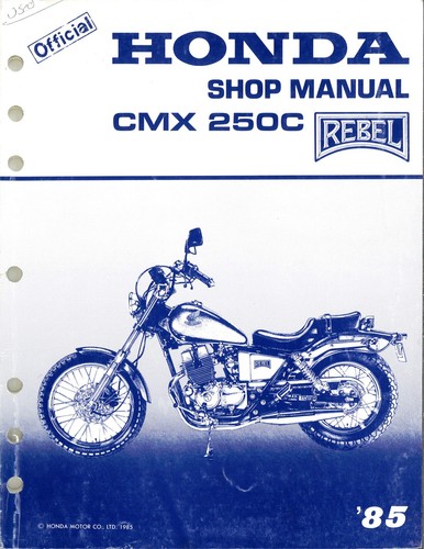 Honda shop manual cmx 250c - honda,