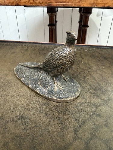 Vintage bronze pheasant bird - bronze,