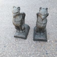 stone garden ,large pair of griffin pier caps ,gate keepers ,garden feature