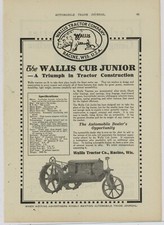 1917 Wallis Tractor Co Ad: Cub