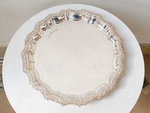 Vintage round silver plated - vintage,