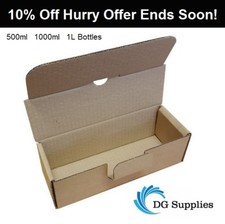 Small Parcel Brown Die Cut Postal Box Shipping Boxes for 500ml 1000ml 1L Bottles