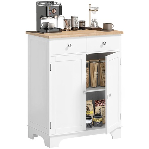 Homcom rubber wood top kitchen - homcom,