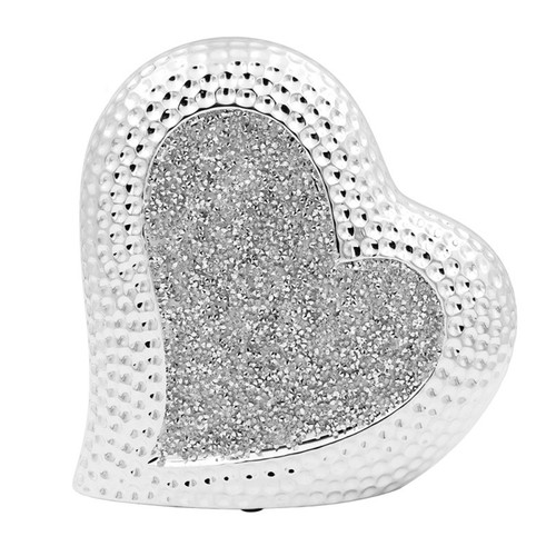 21x8cm standing silver heart - 21x8cm,