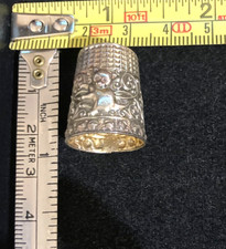 Thimble 925 Silver kitty cat