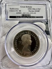 1953 Proof Half Crown  Obverse