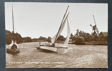 RPPC WROXHAM AN OLD LANDMARK NORFOLK  BROADS  BOATS YACHTS MILL