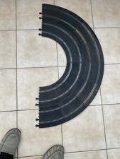 Scalextric classic track 180 degree curves 4 lane lot B rails need a clean