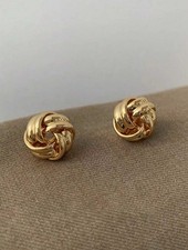 Gold Knot Stud Earrings