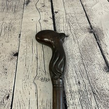 Octopus Squid 90cm Tribal African Walking Stick Cane Hand Carved Dark Wood