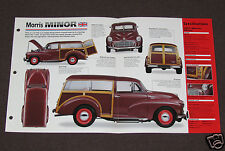 1948-1971 MORRIS MINOR (1953) Woody Car SPEC SHEET BROCHURE PHOTO BOOKLET