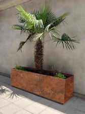 Large planter rustic steel - planter,