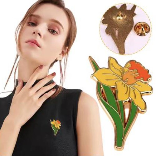 Daffodil flower pin - daffodil,
