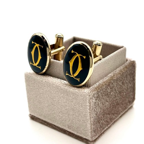 Cartier gold cufflinks logo - gold,