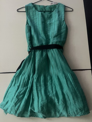 Green layered pleated - h&m,