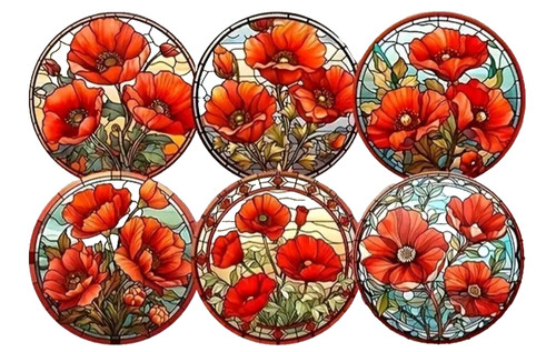 New set poppy flower - of,