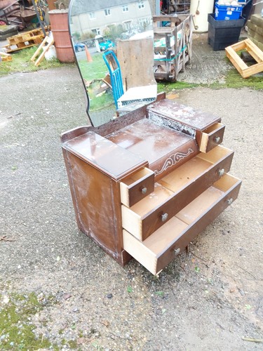 Dressing table with mirror - dressing, table.with