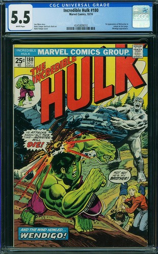 Incredible hulk 180 cgc 5 - incredible,