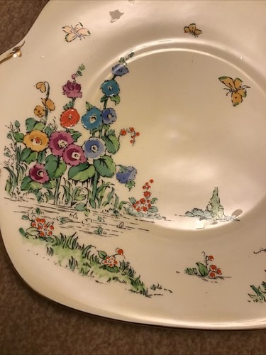 Large hollyhock cake - hollyhock, plate