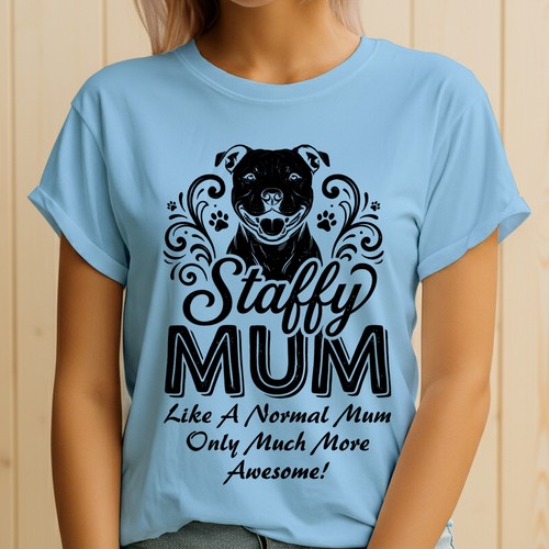 Staffy mum dog breeds animals - mum,
