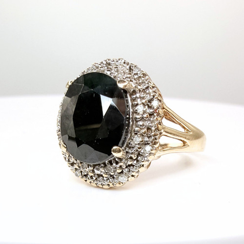 9ct gold sapphire - sapphire, double