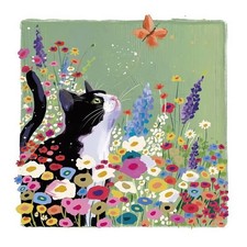 Cat Flowers Blank Card Notelet