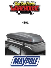 Maypole RB1480 Car Roof Box 480L Cargo Carrier Rooftop Waterproof Luggage Holder