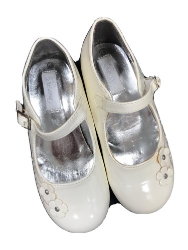 Girls flower girl shoes cream - girl,