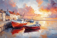 Sunset Seaside Beach Seascape