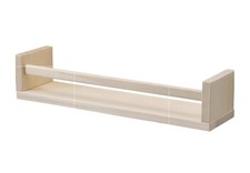 Floating Shelf Spice Rack, Set of 2, Solid Wood (Birch)  