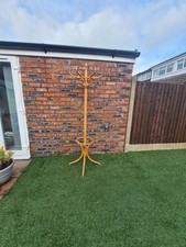 Compact vintage Edwardian Bentwood style revolving hat coat umbrella stand