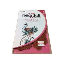 Heartfelt Creations, PEACOCK Swirls Cling Stamps Brand New In Packaging. 