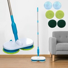 Electric Floor Mop, Cordless Floor Cleaner, USB Rechargeable Dual Head Spin Mop