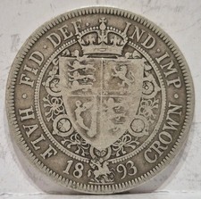 1893 Half Crown Queen Victoria