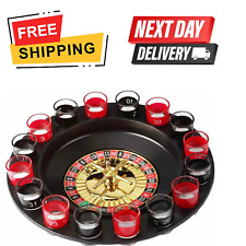 Casino Party Glasses Drinking Game Spin & Shot Drink Roulette Wheel Adults 18+