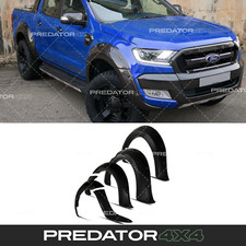 90mm GLOSS BLACK WHEEL ARCH EXTENSION FENDER FLARES FOR FORD RANGER T7 2015-2017