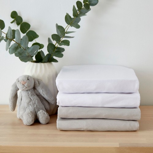 Cot fitted bed sheet twin - cot, pack