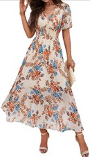 Summer Maxi Dress Short Sleeve