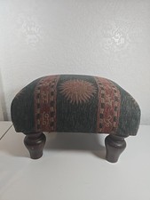 Vintage Fabric Top Wooden Leg