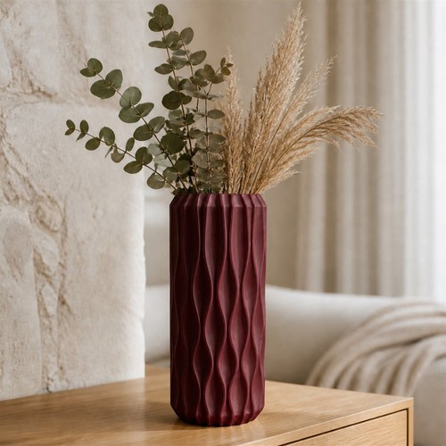 Modern wave vase tall - wave,