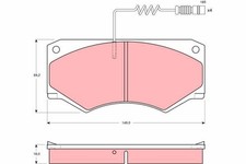 For TRW GDB1067 brake pad set