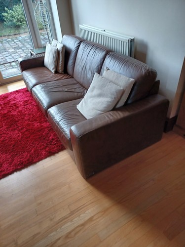 Italian leather sofa - leather,