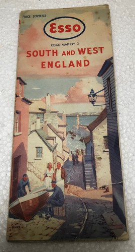 Vintage esso road map 3 - vintage,