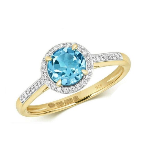Real swiss blue topaz - blue, and