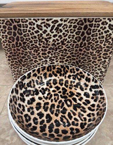 Leopard print round pasta - round,