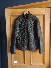 Diesel Leather Jacket , Black Gold , Size M, 48IT