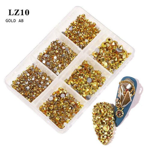 Shiny rhinestones flat - shiny, ab