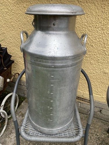 Vintage aluminium milk churn - vintage,